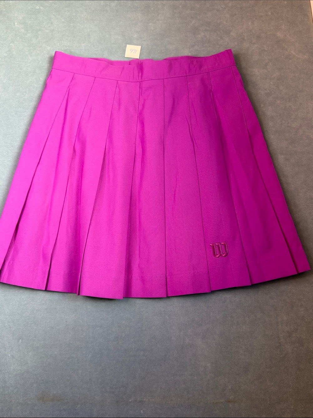 Wilson Pleated Mini Tennis Skirt — Vivid Magenta Size 4